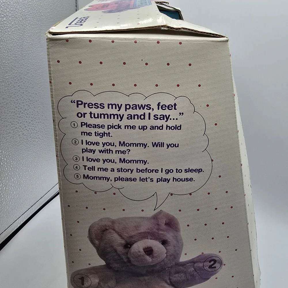 Rare Vintage Uneeda Talking Teddy Bear‎ 12